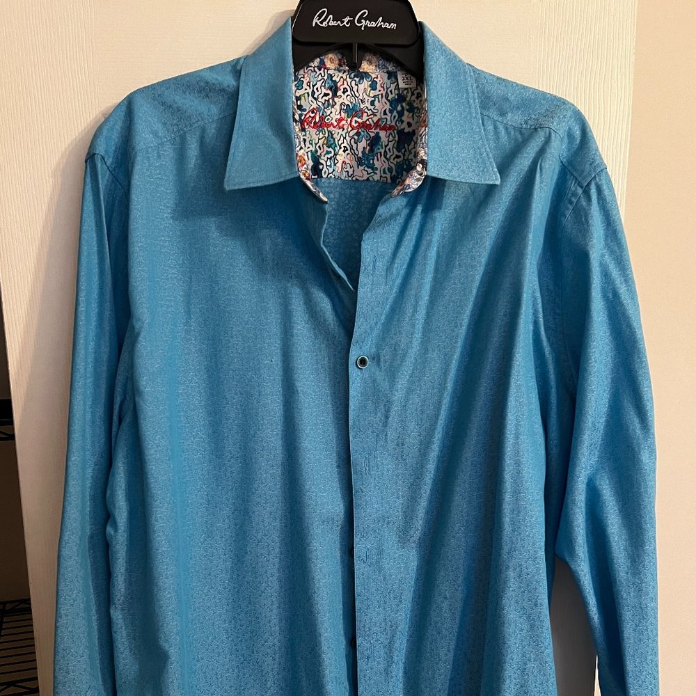 Blue Robert Graham button down